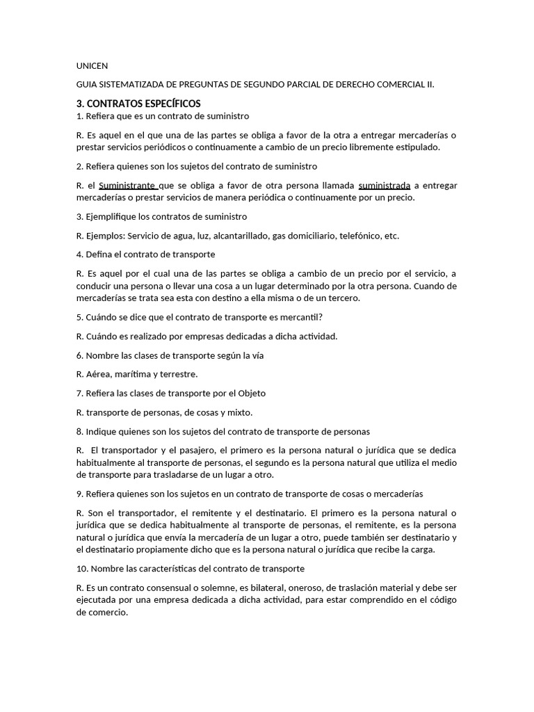 Guía de Contratos en Derecho Comercial II | PDF | Póliza de seguros ...