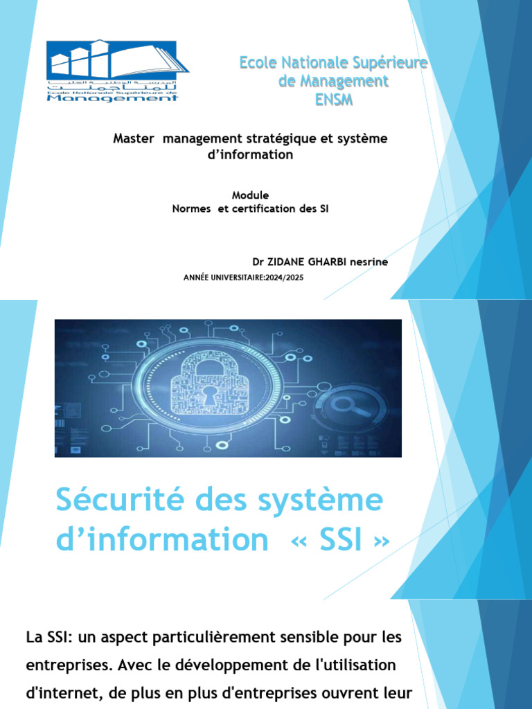 Securité Système D'information SSI - 2 | PDF | Sécurité | Sécurité des ...