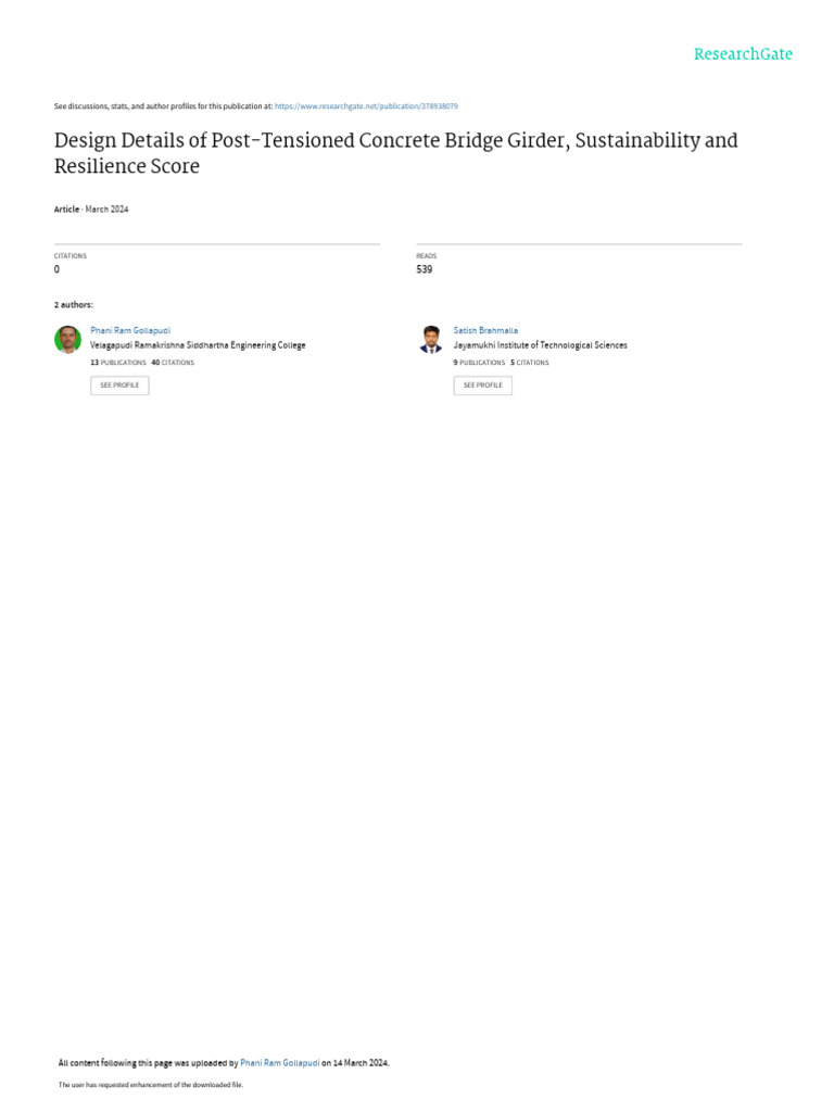 Post-Tensioned Bridge Design Insights | PDF | Prestressed Concrete ...