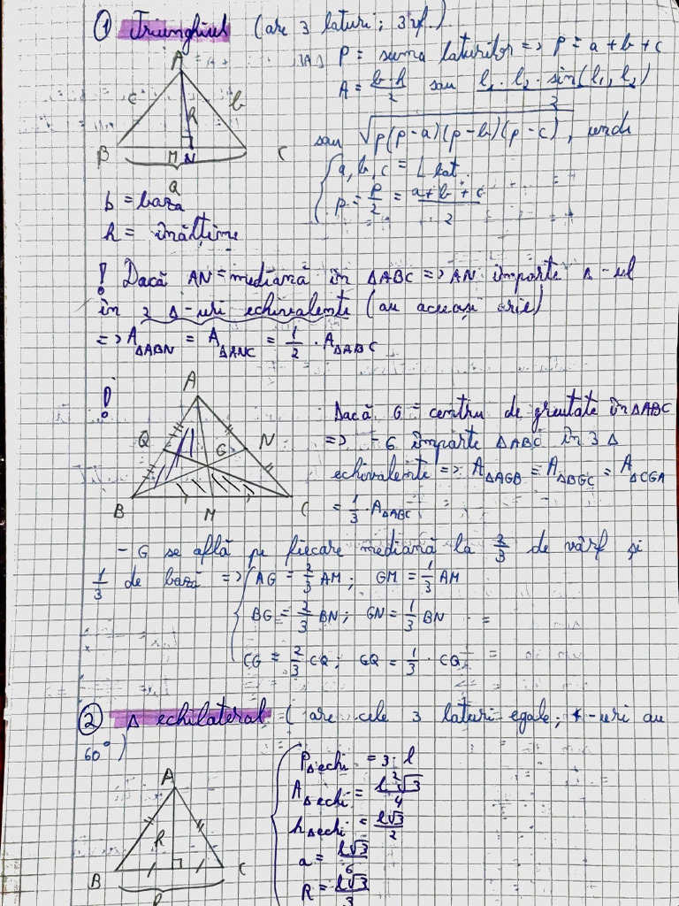 Proprietati Triunghi 1 | PDF