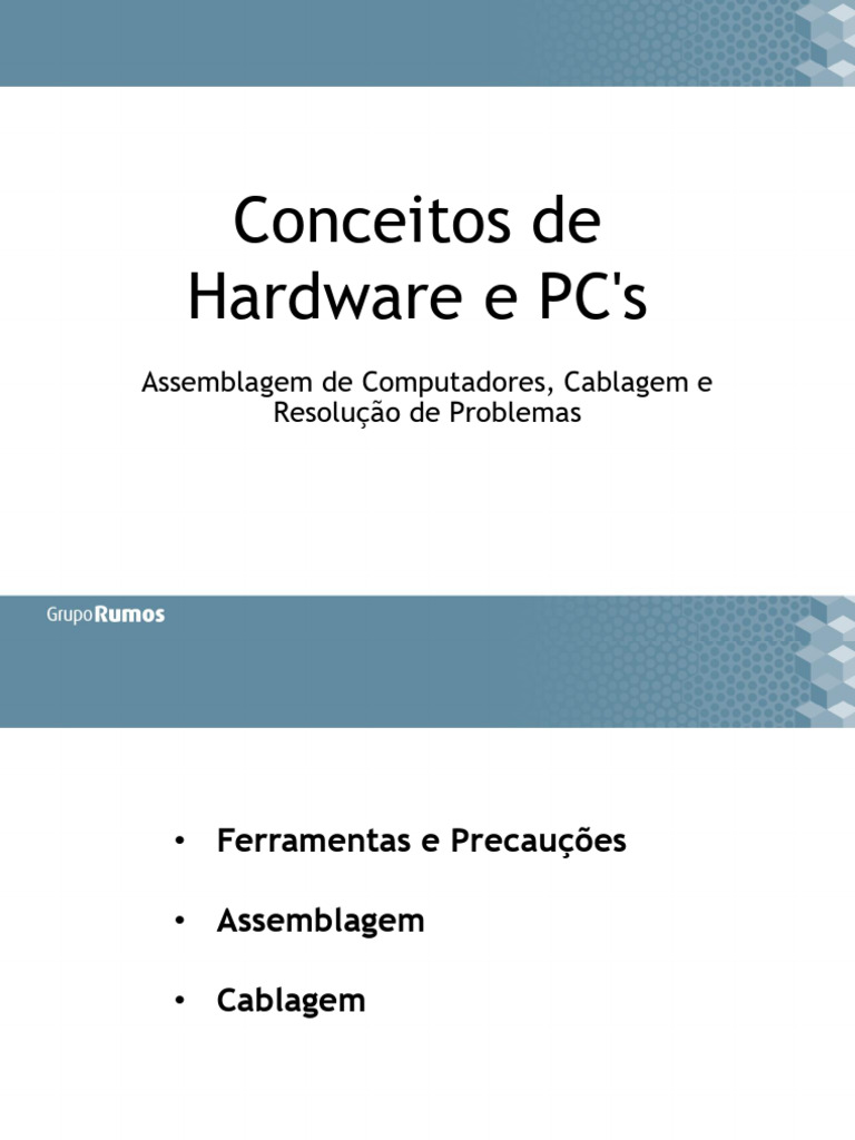 Montagem e Cablagem de Computadores | PDF | BIOS | PCs (computadores)