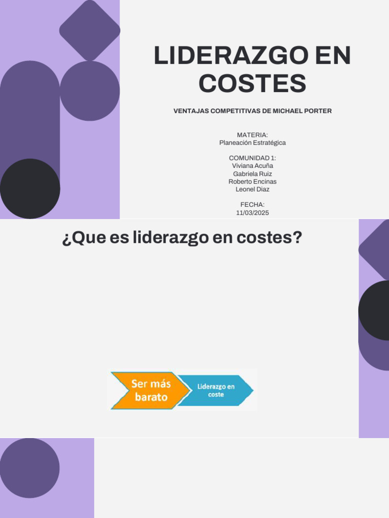 Estrategia de Liderazgo en Costos | PDF | Business | Mercado (economía)