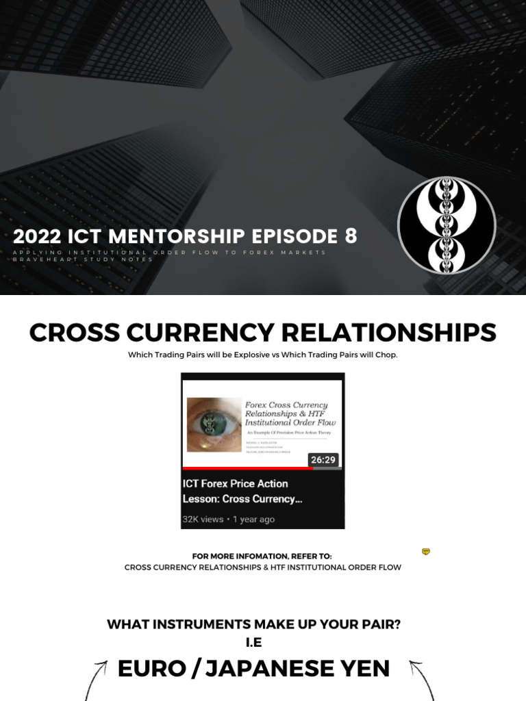 2022 ICT Mentorship Ep 08 - Applying Institutional Order Flow To FX Markets  (44 P.) | PDF