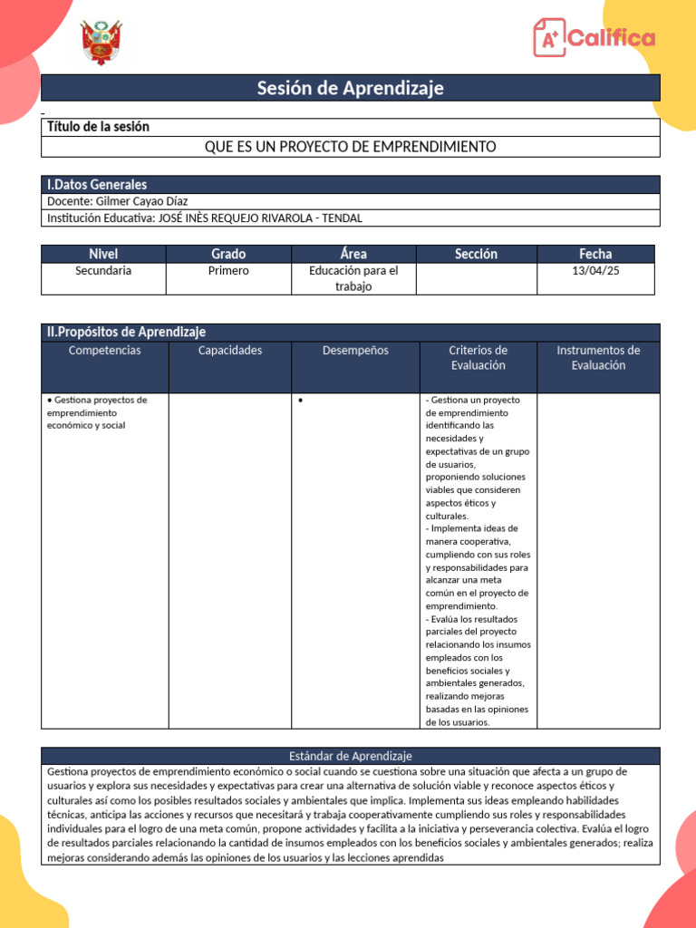Qué es un Proyecto de Emprendimiento | PDF | Iniciativa empresarial ...