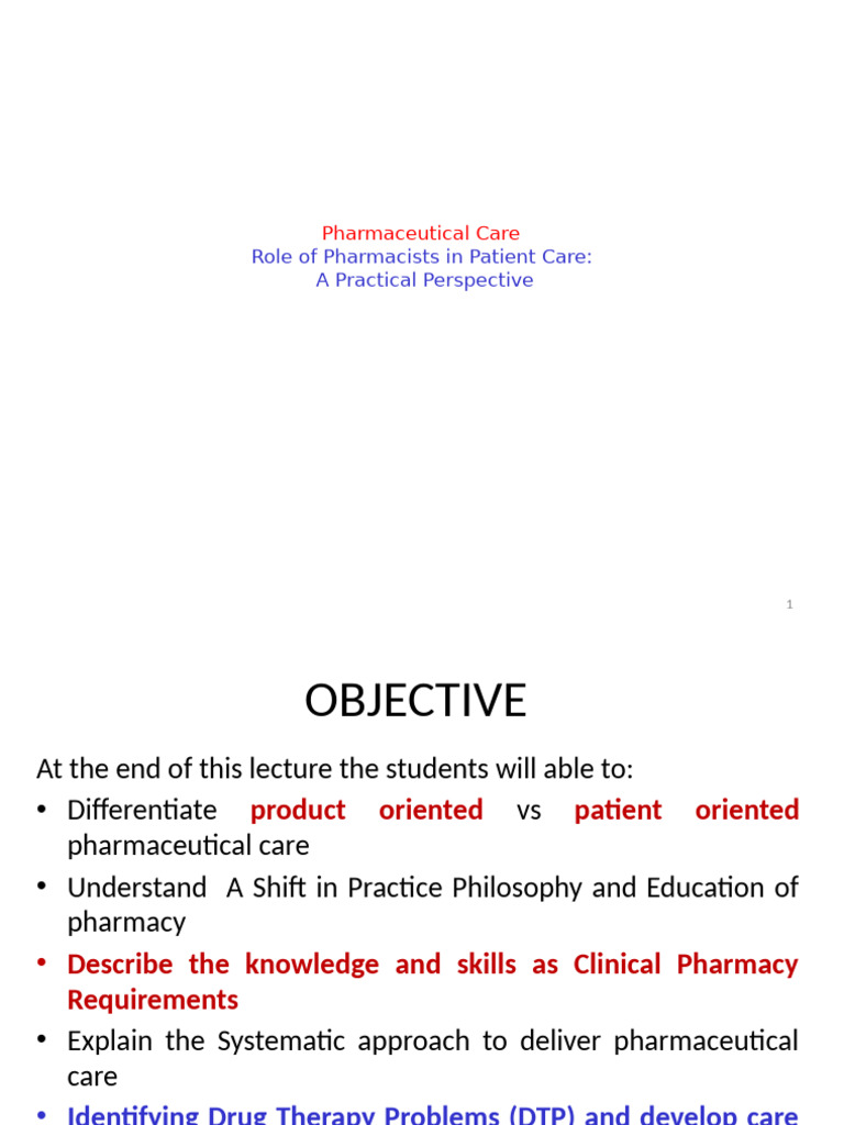 Role of Pharmacists in Patient Care. Lecture 2 | PDF | Pharmacy ...
