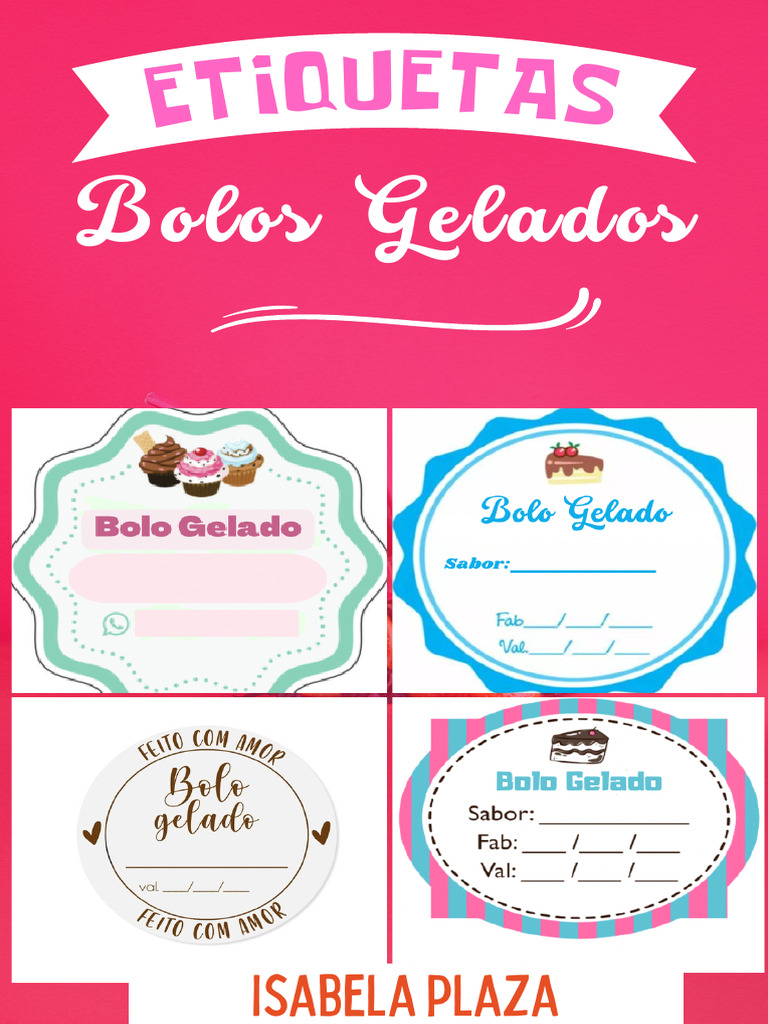 Etiquetas Bolo Gelado OK | PDF