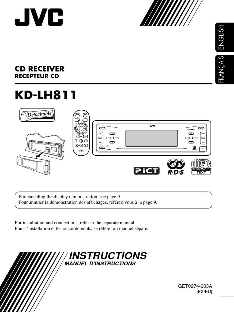 JVC KD-LH811 CD Player Manual | PDF | Compact Disc | Menu (Computing)