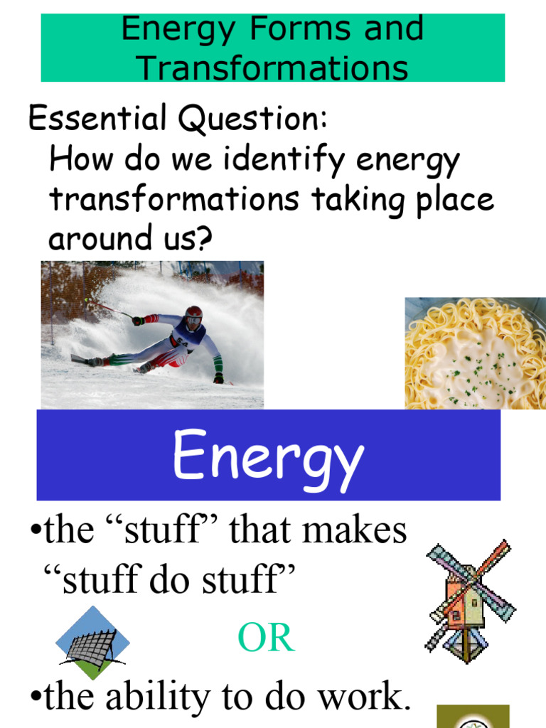Energy Transformation Explained | PDF | Electricity | Nature