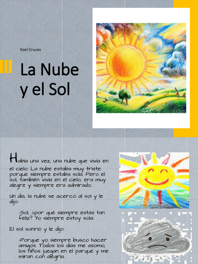 La nube y el sol: amistad y felicidad | PDF
