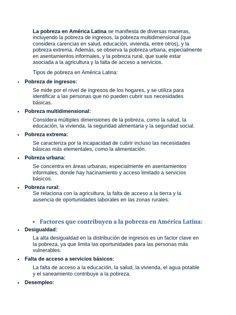 La Pobreza de America | PDF | Pobreza | Pobreza e indigencia