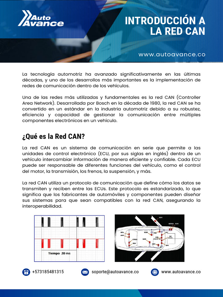 Introducción a la Red CAN Automotriz | PDF | Red de computadoras ...