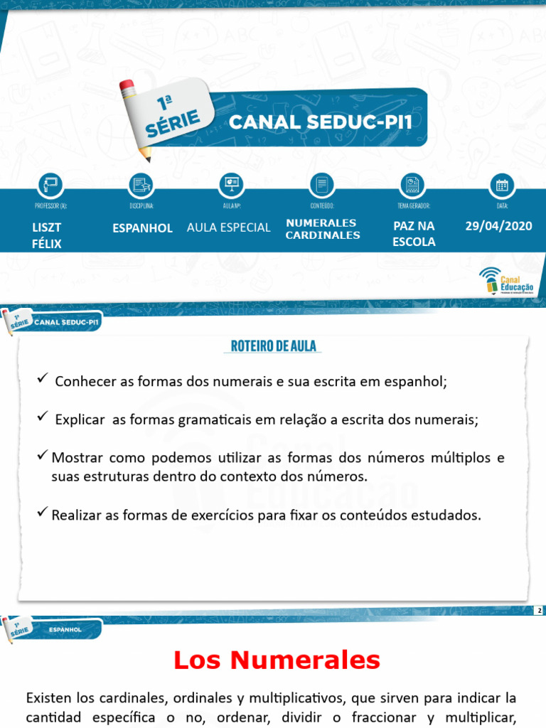 Números Cardinales en Español | PDF