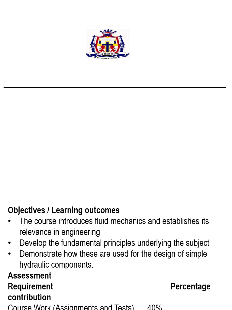 Fluid Mechanics Course Overview | PDF | Viscosity | Liquids
