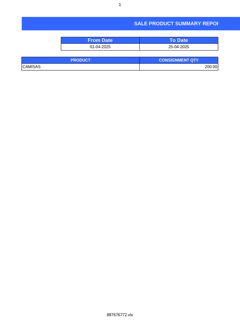 Product Report | PDF