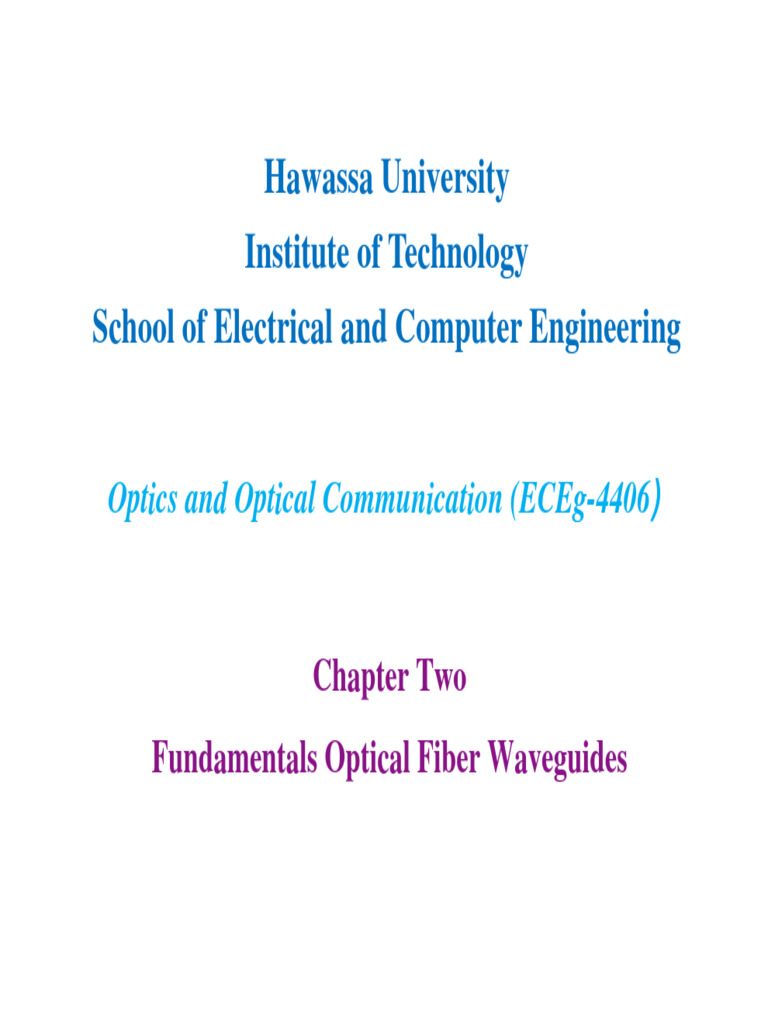 02-Fundamentals Optical Fiber Waveguides-I | PDF | Refractive Index ...