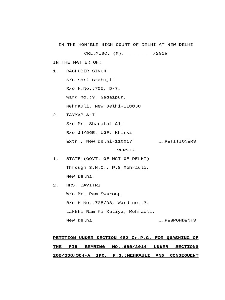 Quashing | PDF | Affidavit | Legal Procedure