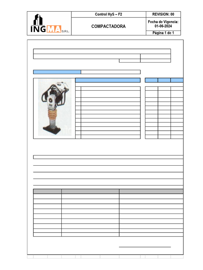 Control. HyS - F2-Compactadora | PDF