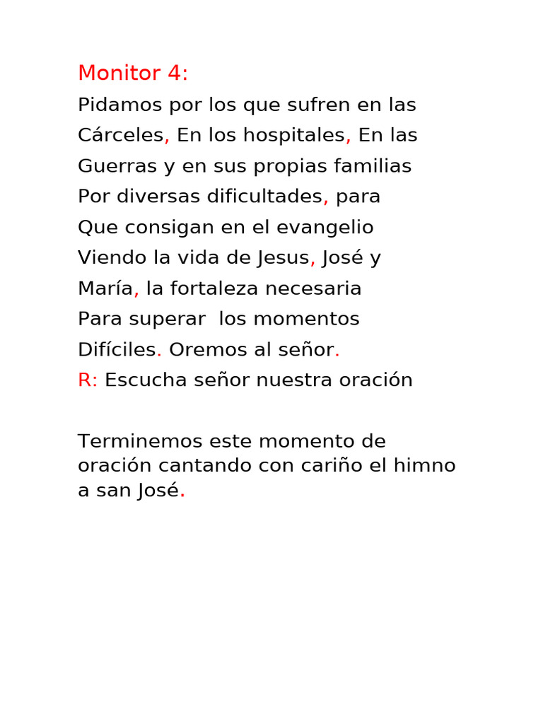 Oración por los que sufren | PDF
