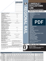 Lansdale / Doylestown Line: Effective December 18, 2011