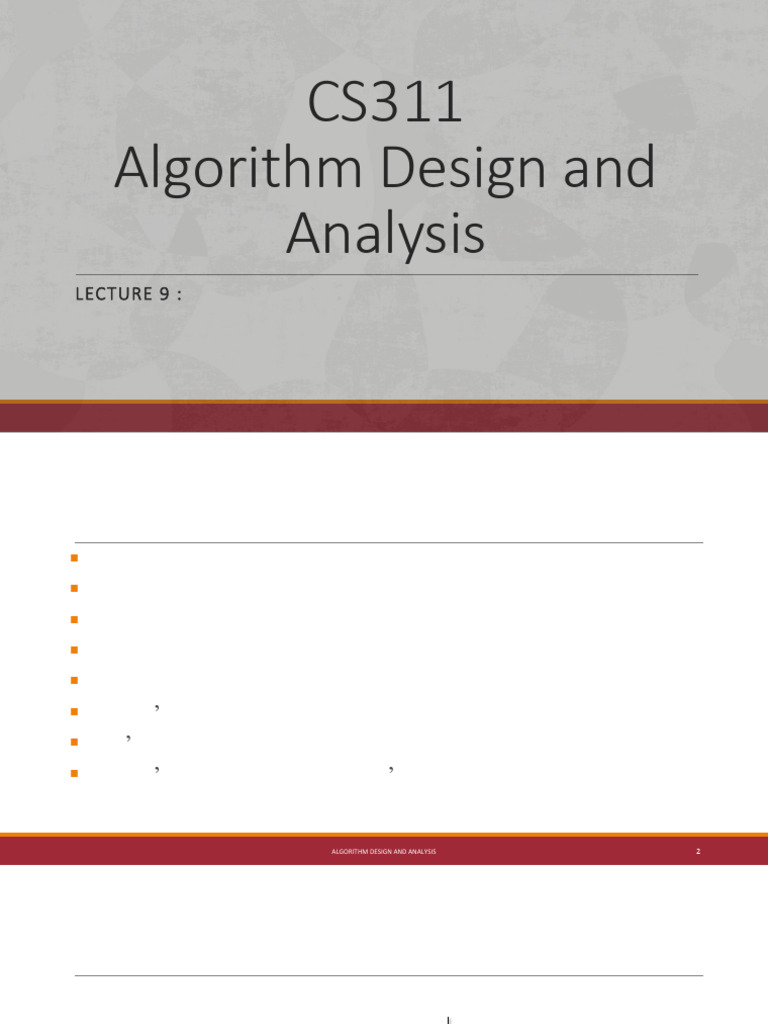 Lec 9 - Graph Algorithms | PDF | Vertex (Graph Theory) | Graph Theory