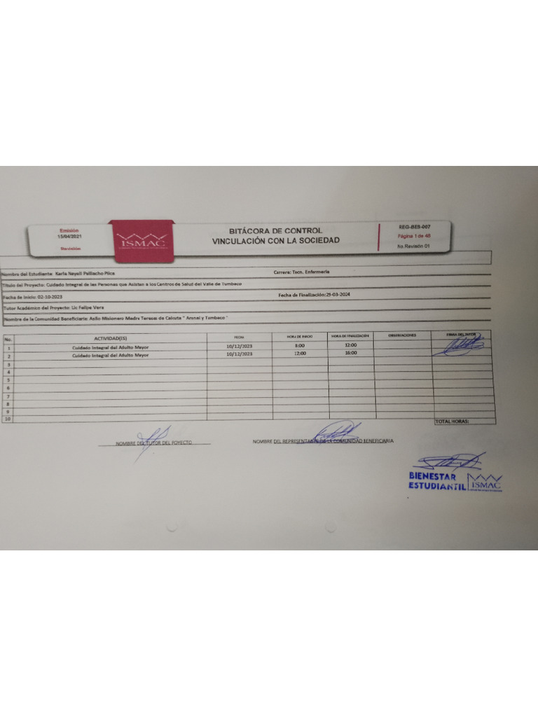 Paillacho Pilca Karla Nayeli Bitácoras | PDF