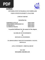 Optimization of Radial Fan Impeller Using Finite Element Analysis-Report