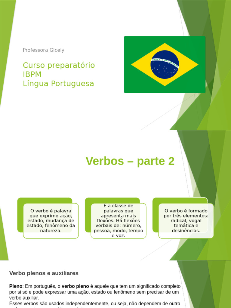Verbos em Português: Tipos e Conjugação | PDF | Assunto (gramática) | Verbo