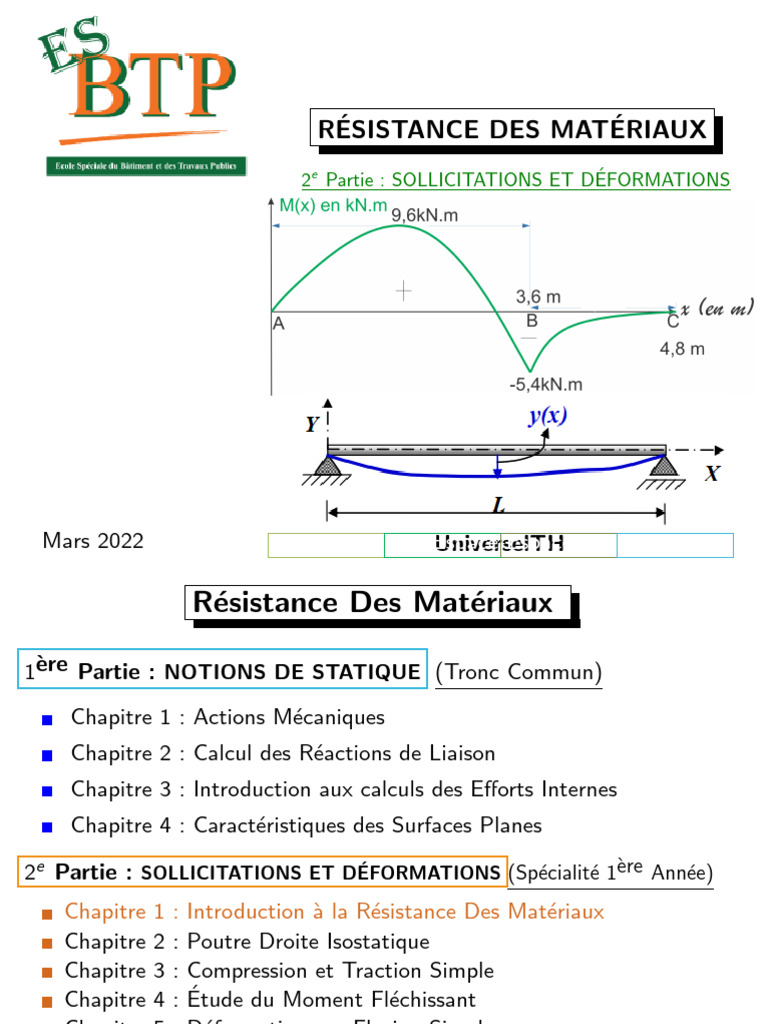 Introduction à la RDM et ses concepts | PDF | Résistance des matériaux ...