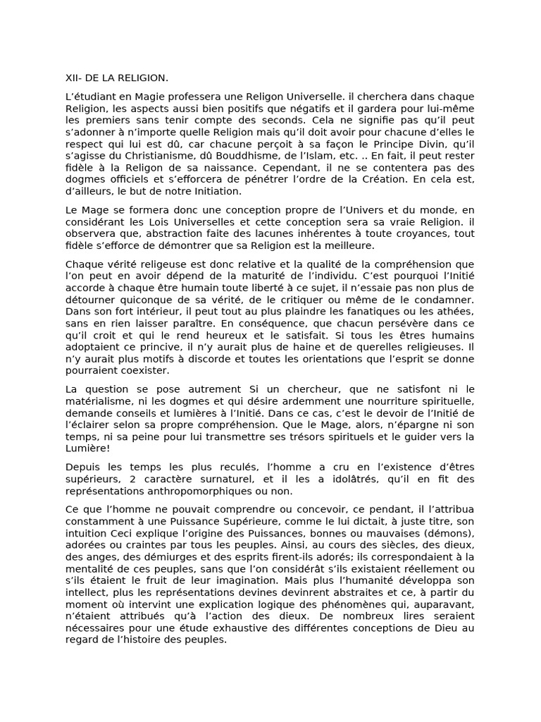 Religion Universelle et Quête Spirituelle | PDF | Dieu | Vérité