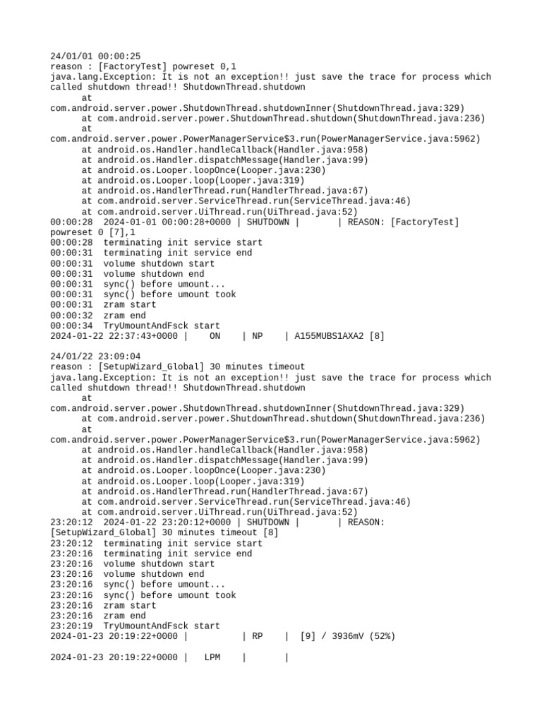 Android Shutdown and Reboot Logs | PDF | Embedded Linux Distributions ...