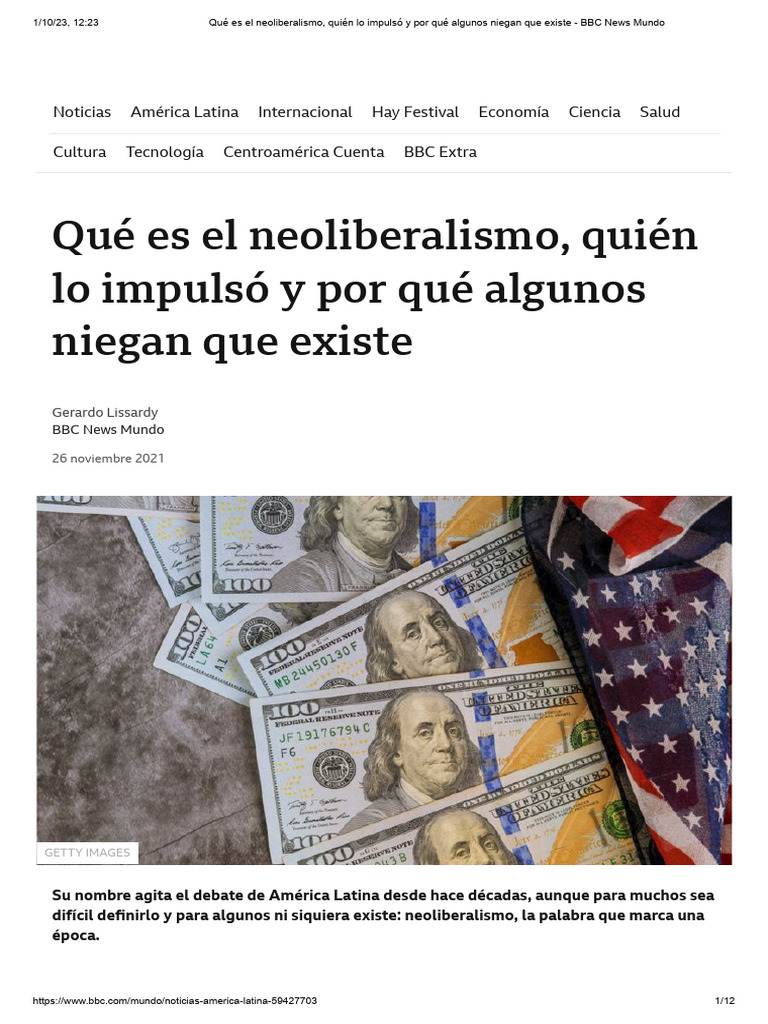 Lizardi (2021) Neoliberalsimo | PDF | Neoliberalismo | Friedrich Hayek