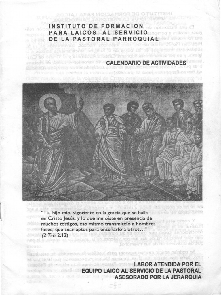 Formación Laica para la Pastoral Parroquial | PDF | Cristo (título ...