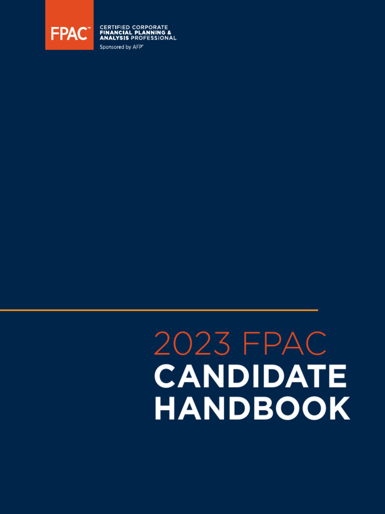 FPAC Certification Candidate Handbook | PDF | Accountant | Business