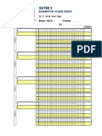 Badminton - Score Sheet