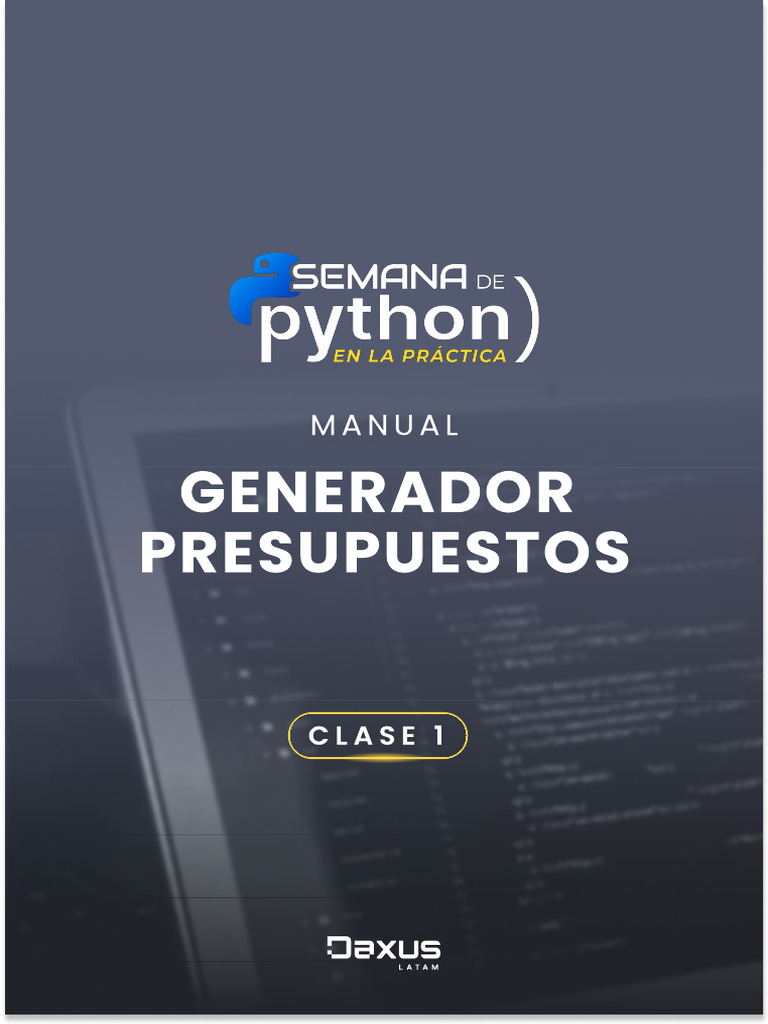 Material Clase 1 - Semana de Python - Daxus Latam | PDF | Python ...