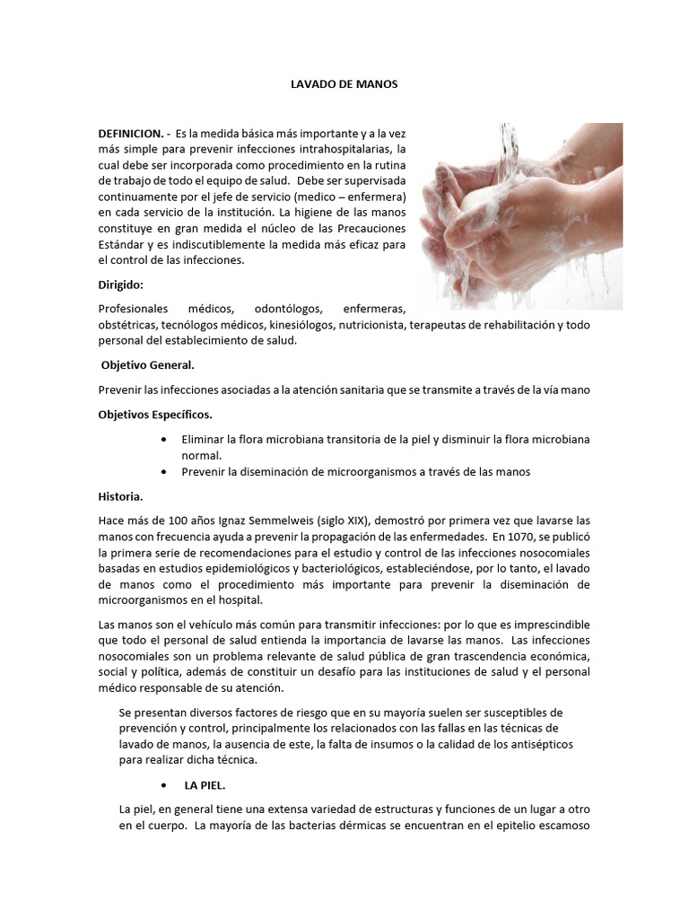 Checklist de Higiene de Manos en Salud | PDF | Lavado de manos ...