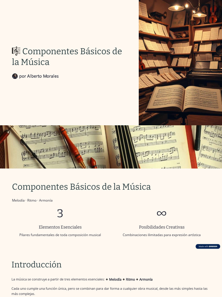 Elementos Fundamentales de la Música | PDF | Ritmo | Melodía