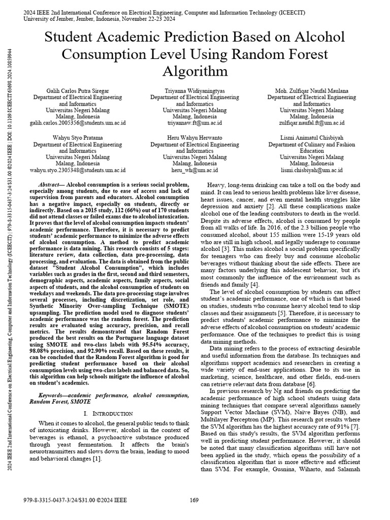 2 - Student - Academic - Prediction - Based - On - Alcohol ...