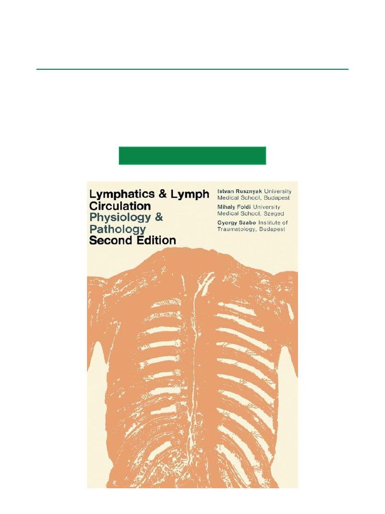 Hardcover Lymphatics and Lymph Circulation Physiology and Pathology 2nd ...