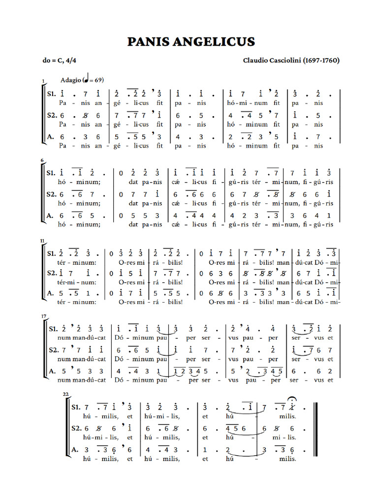 Panis Angelicus - Claudio Casciolini | PDF