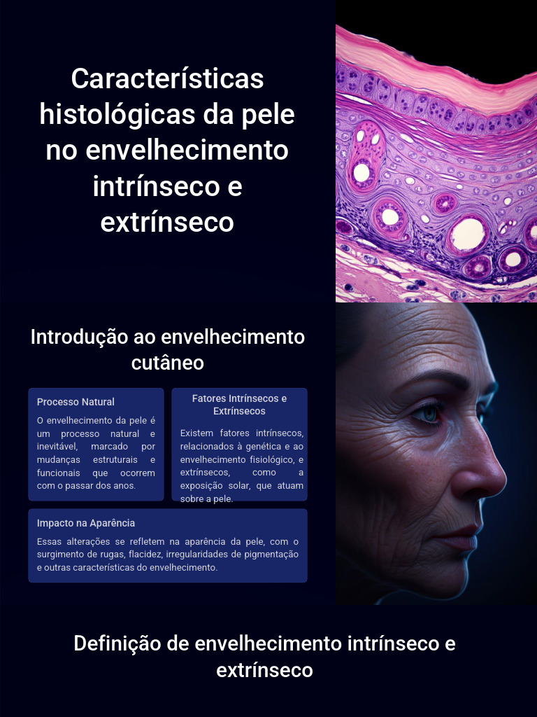 Caracteristicas Histologicas Da Pele No Envelhecimento Intrinseco e ...