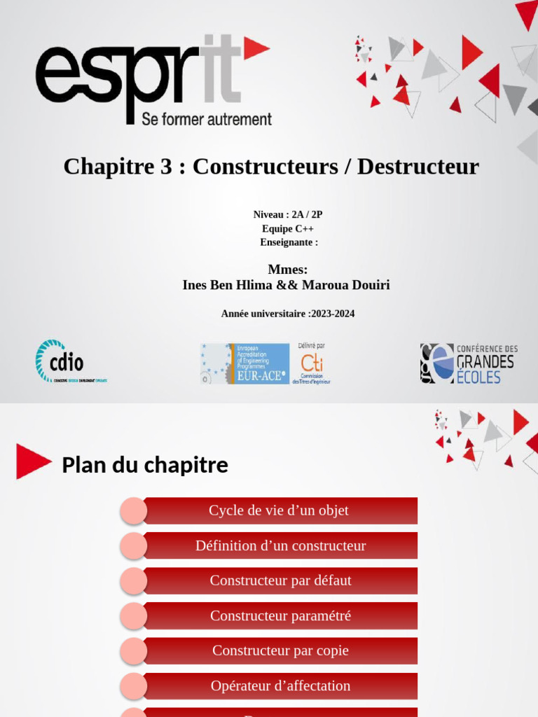 Constructeurs et Destructeurs en C++ | PDF | Développement de logiciel ...