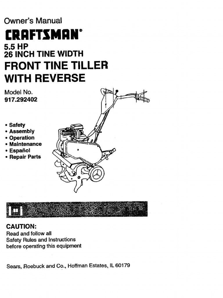 Craftsman Tiller PDF Carburetor Belt (Mechanical)