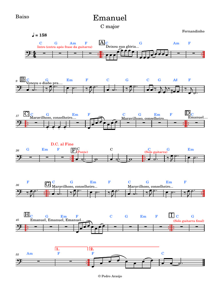 Letra e Acordes de 
