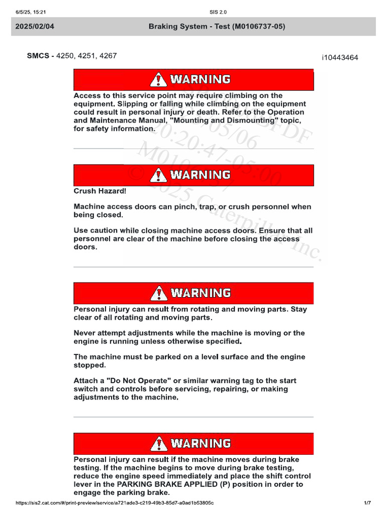 Brake System Test | PDF