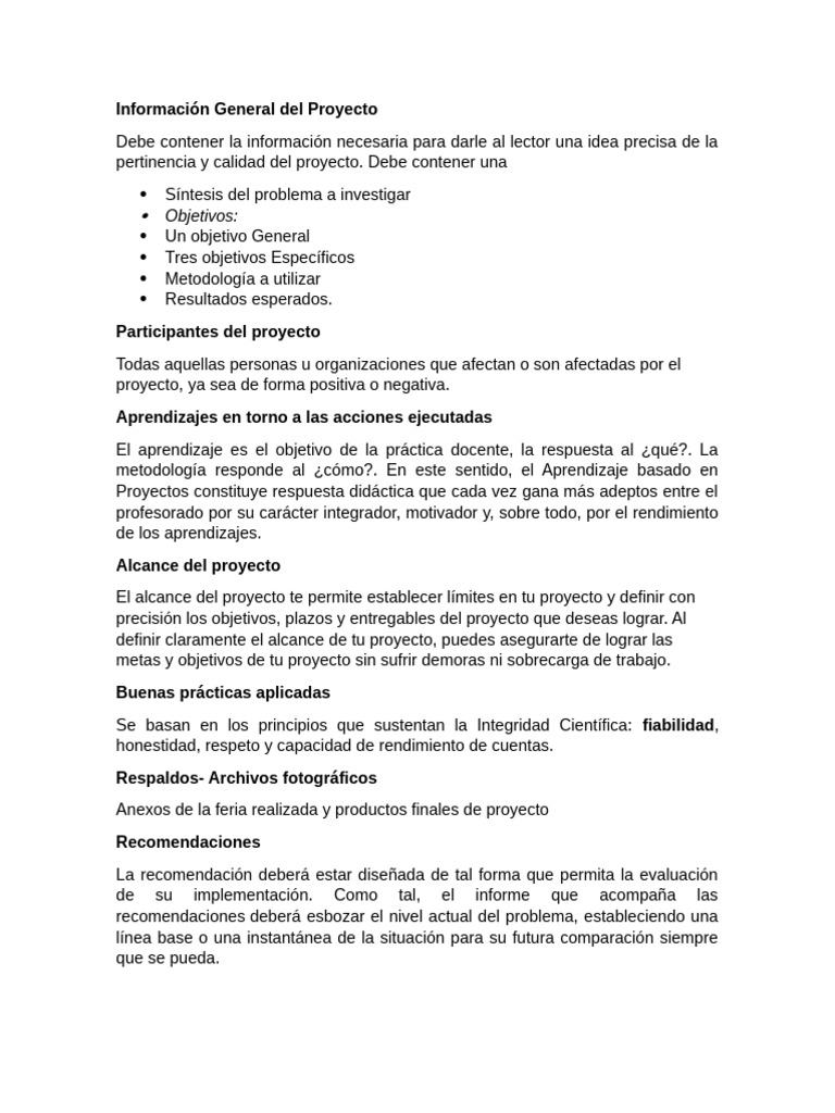 Guía Completa para Proyectos Interdisciplinarios | PDF | Aprendizaje ...