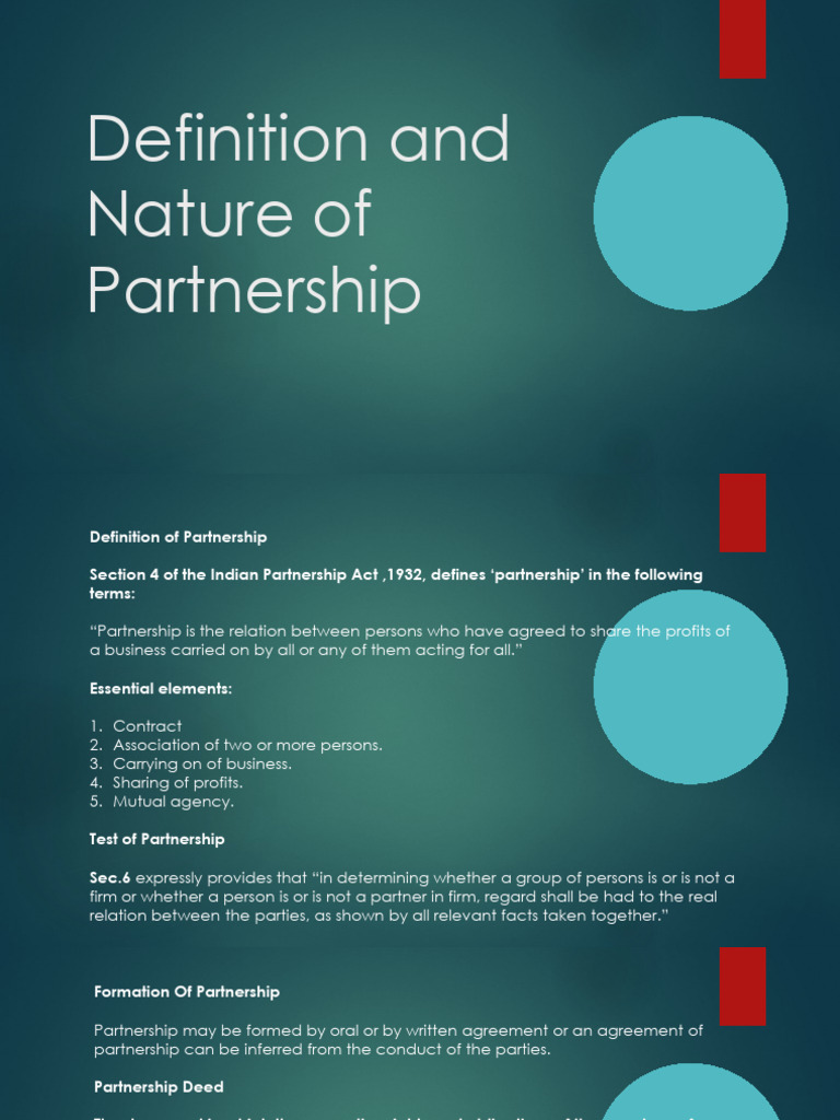 Understanding Partnership: Definition & Types | PDF | Partnership ...