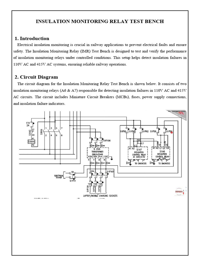 Insulation Monitoring Relay Test Bench Guide | PDF | Relay | Power Supply