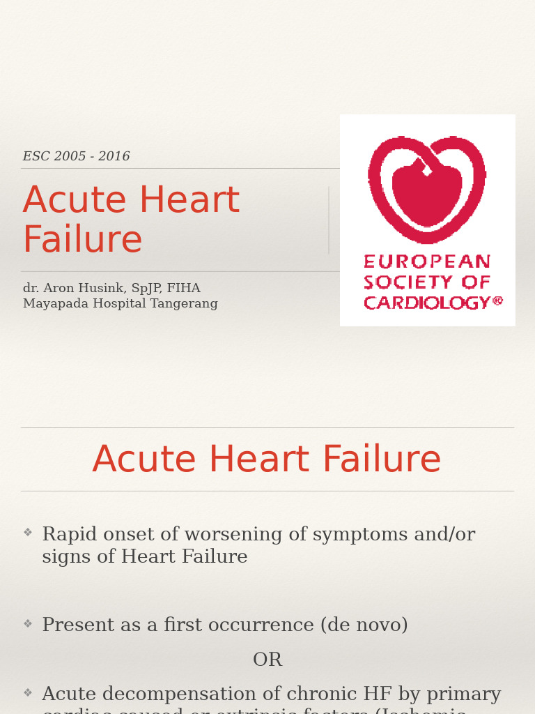 Acute Heart Failure Management Guide | PDF | Heart Failure | Medical ...