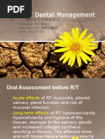 Pre Radiotherapy Dental Management